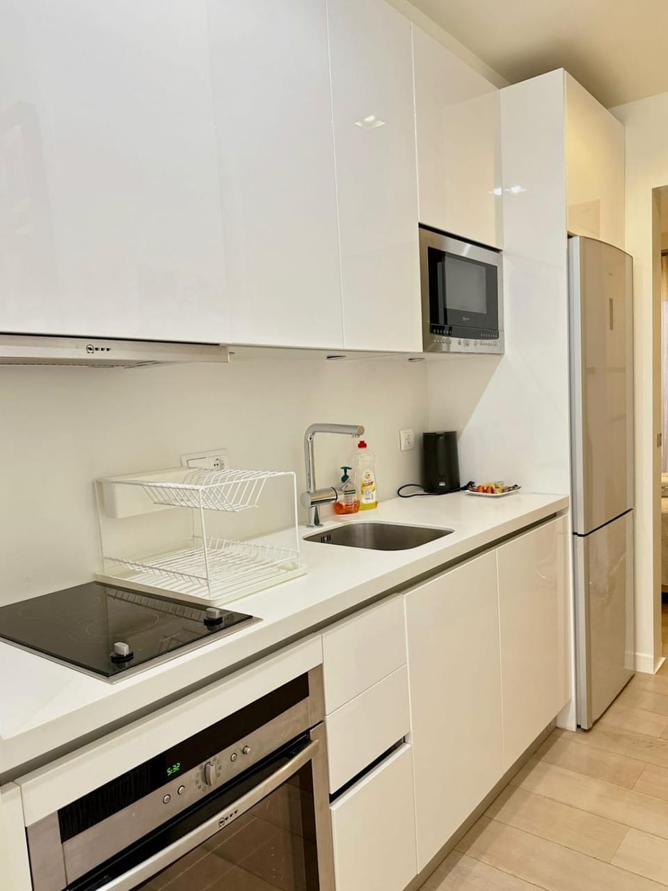 Kitchen or kitchenette, oven, stove