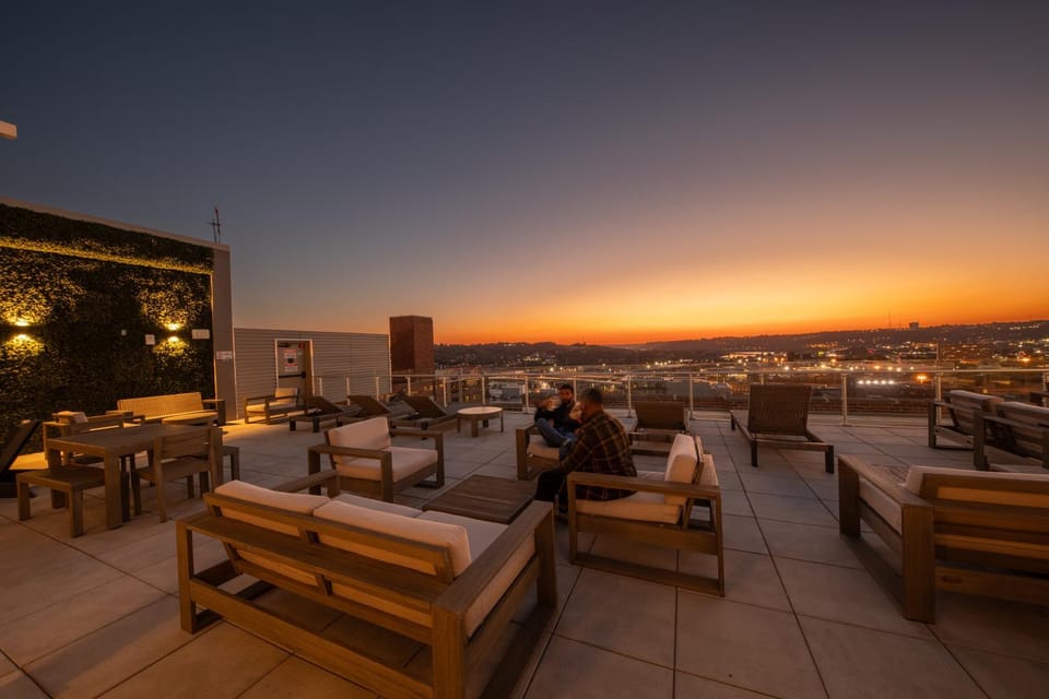 Patio, Seating area, Sunset