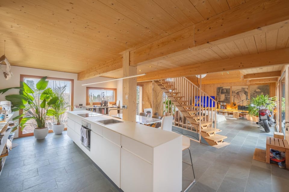 Living room, kitchen