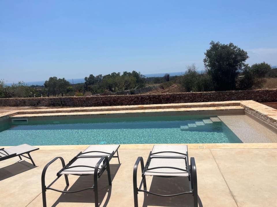 Patio, Day, Natural landscape, View (from property/room), Garden view, Pool view, Sea view, Sea view, Swimming pool, Swimming pool, sunbed