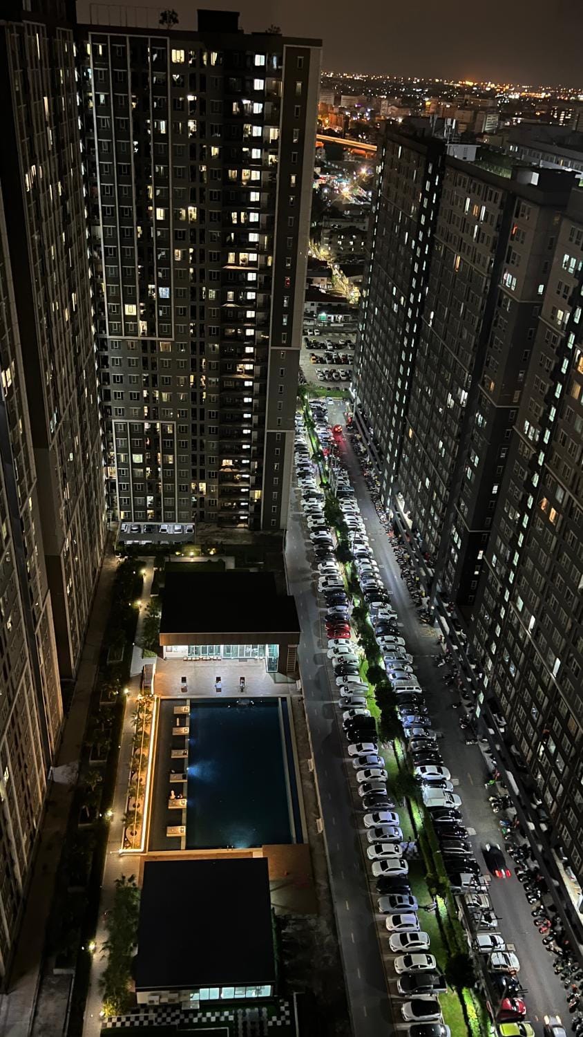 Property building, Night, Bird's eye view, Pool view, Swimming pool, Location