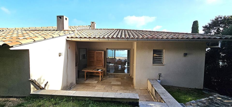 Property building, Patio, Day, Dining area