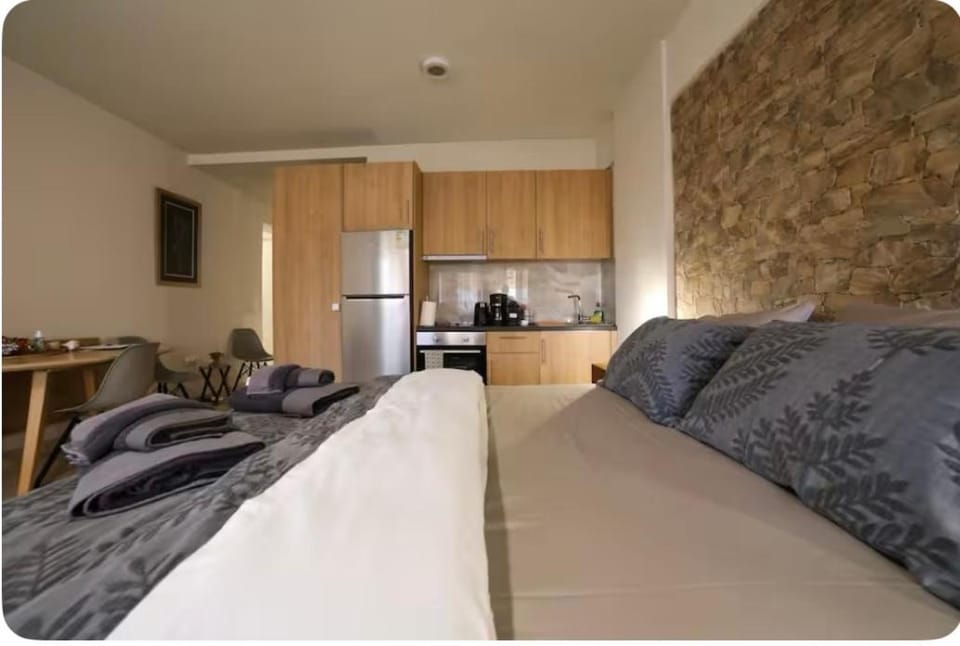 Bed, Kitchen or kitchenette, Seating area, Bedroom, oven
