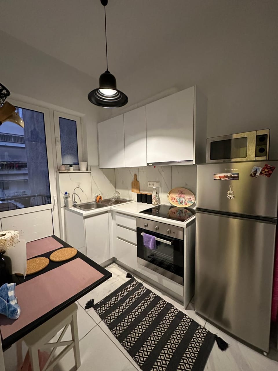 Kitchen or kitchenette, oven, stove, toaster
