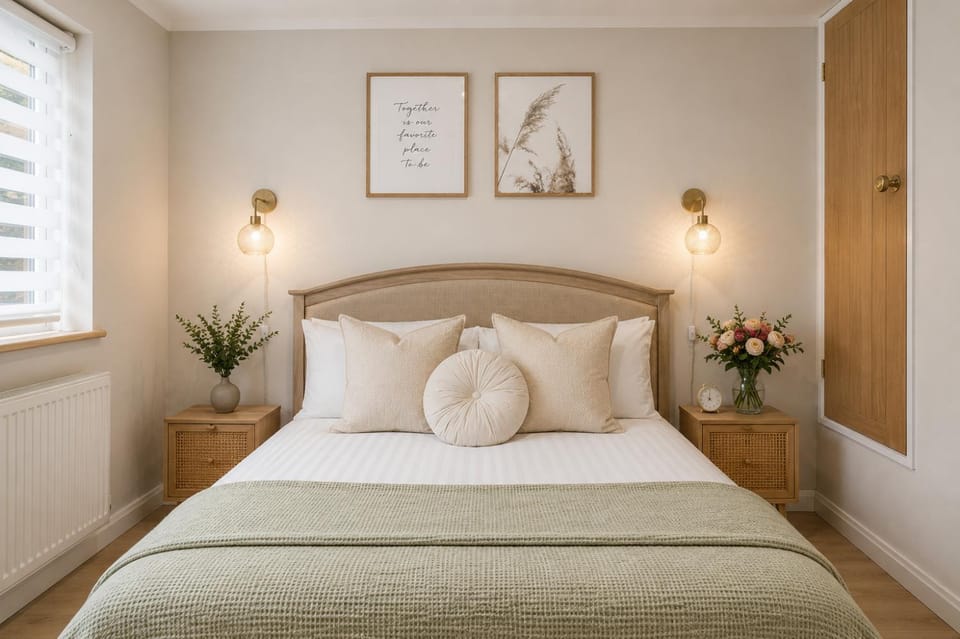Bed, Decorative detail, Bedroom