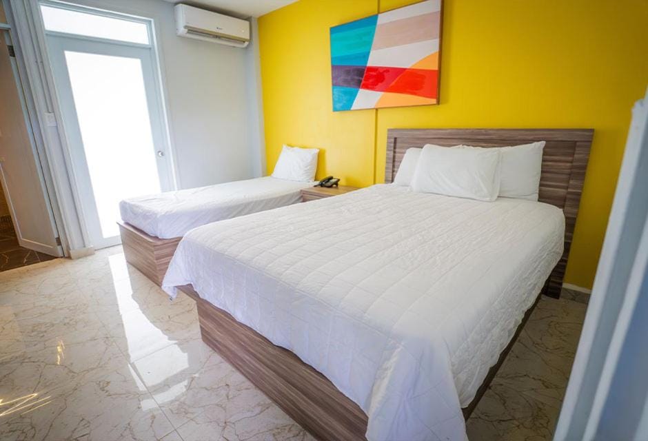 Bed, Photo of the whole room, Bedroom, air conditioner