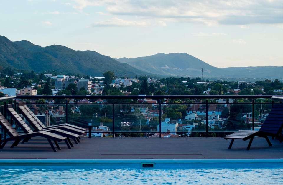 Mountain view, Pool view, Swimming pool, sunbed