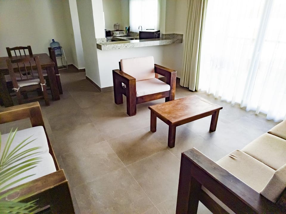 Kitchen or kitchenette, Living room, Dining area