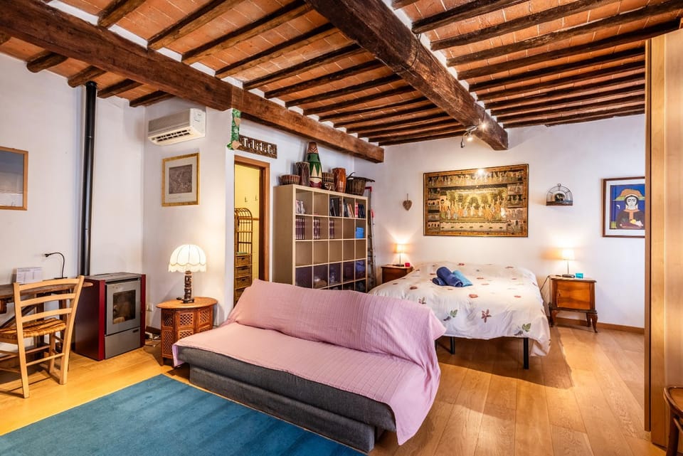 Property building, Living room, Bedroom