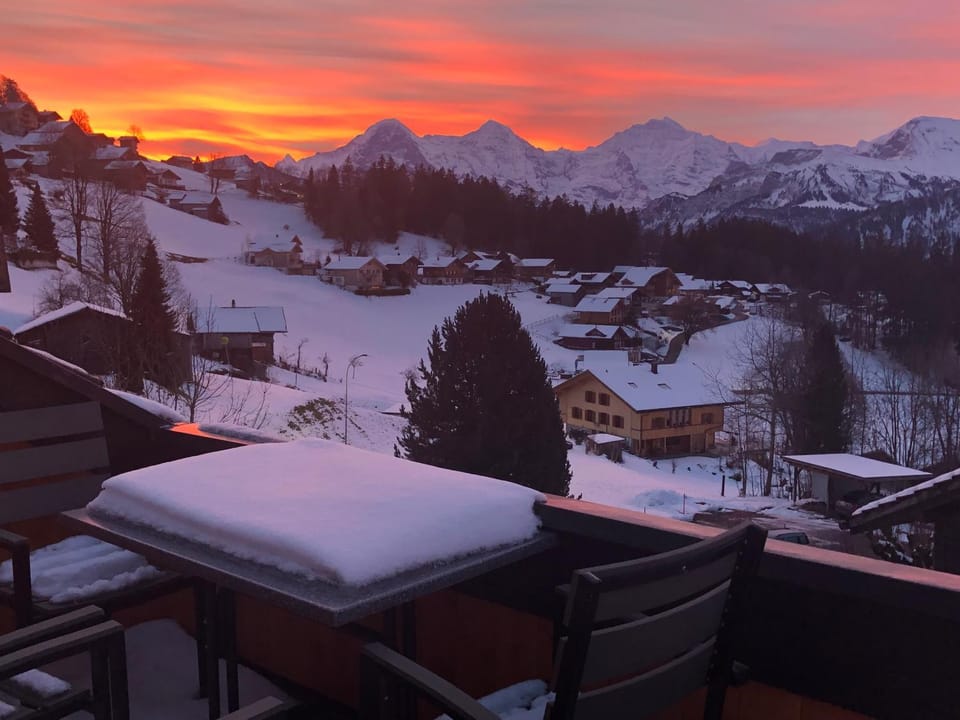Winter, Balcony/Terrace, Landmark view, Mountain view, Sunrise