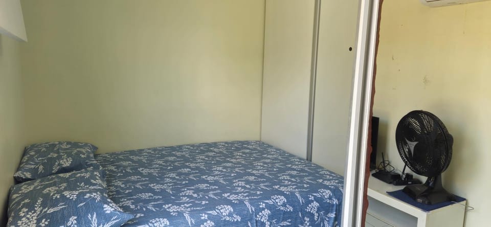 Bed, wardrobe