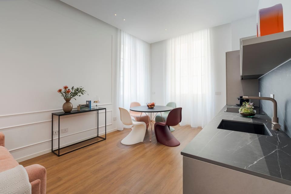 Living room, kitchen
