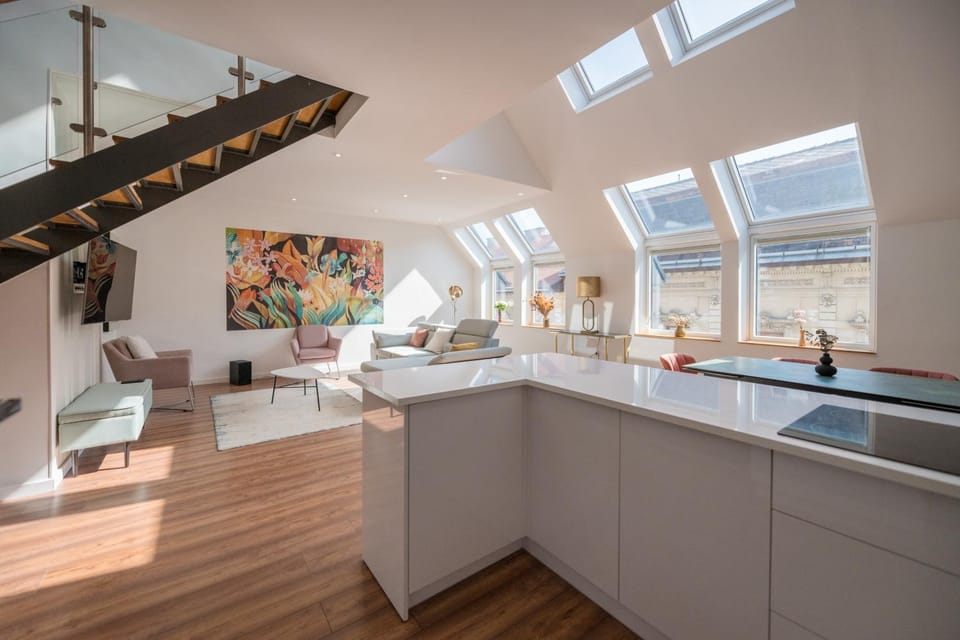 Luxury 3 bedroom, 3 bathroom loft with terrace at Opera Apartment in Budapest