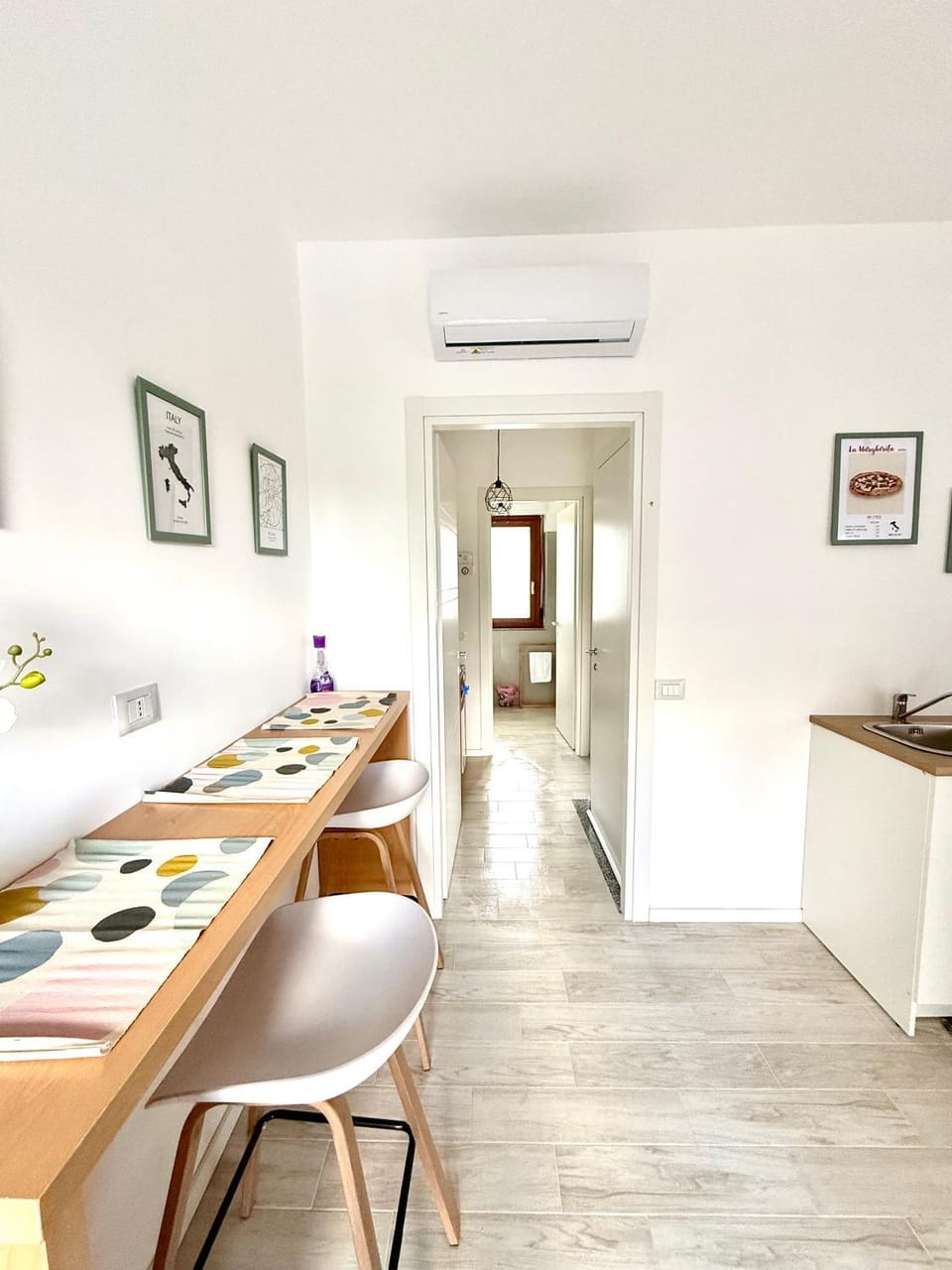 Dining area, air conditioner