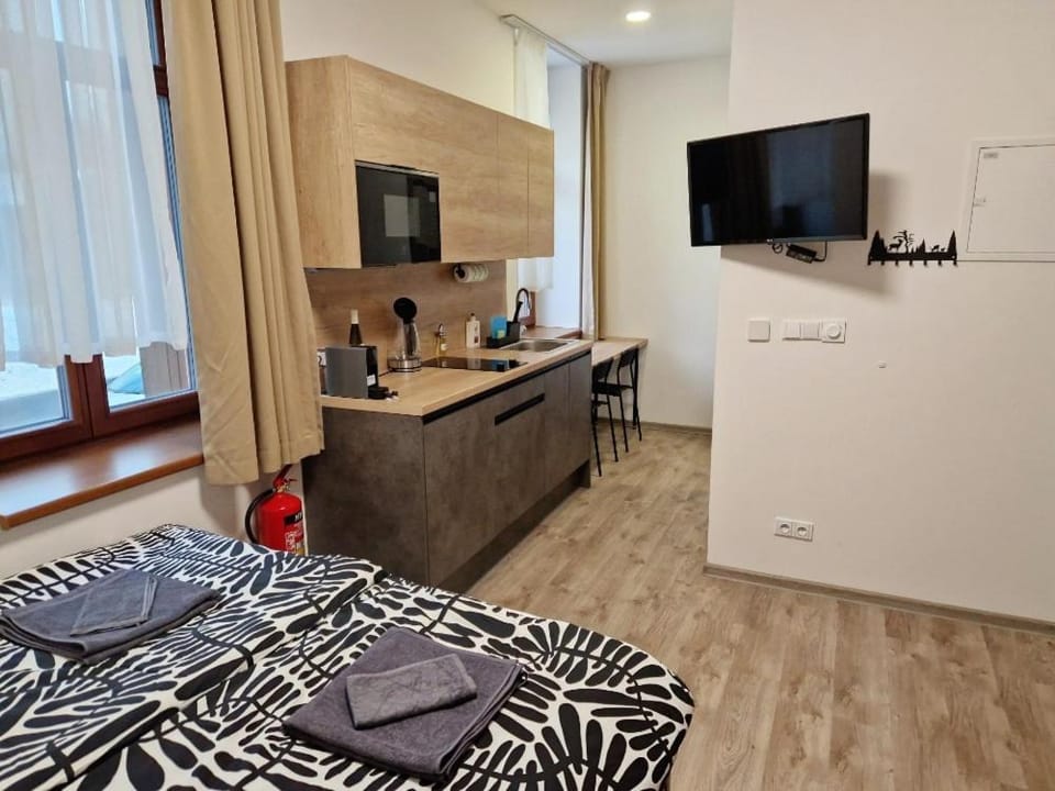 Bed, Kitchen or kitchenette, Dining area, Bedroom