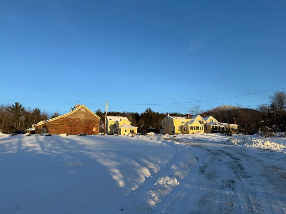 Property building, Winter, Mountain view