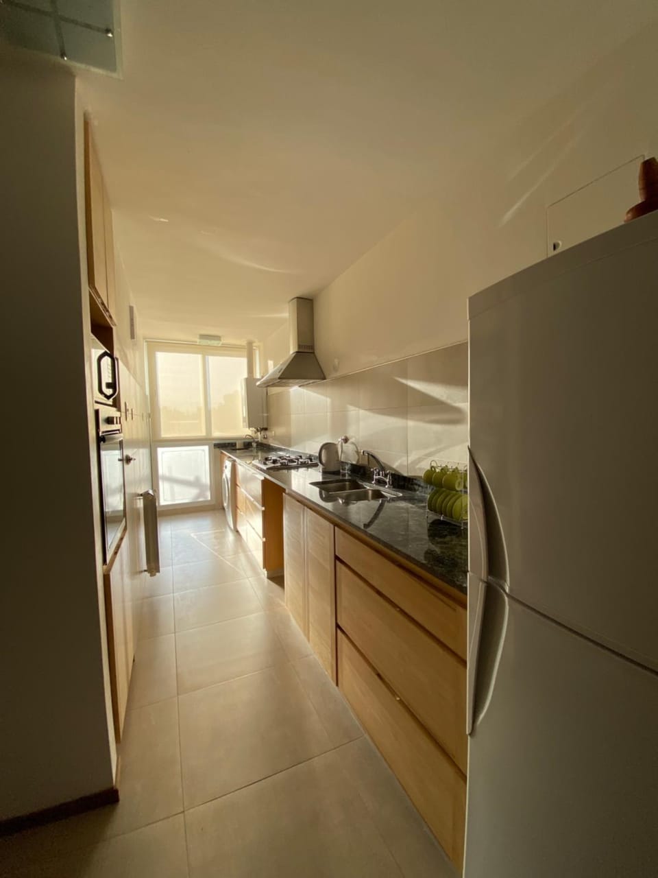 Kitchen or kitchenette, oven