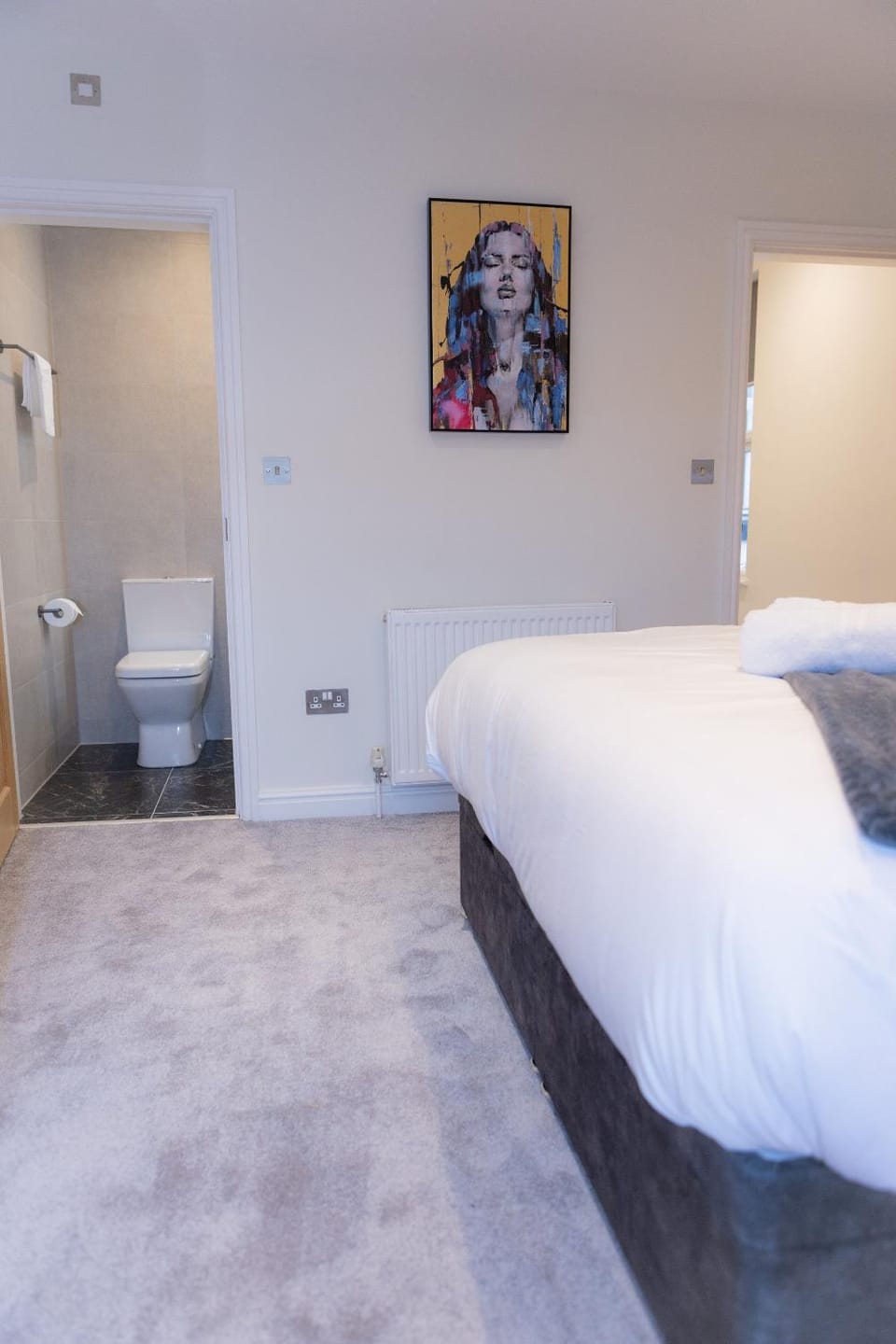 Toilet, Bed, Bathroom, Bedroom