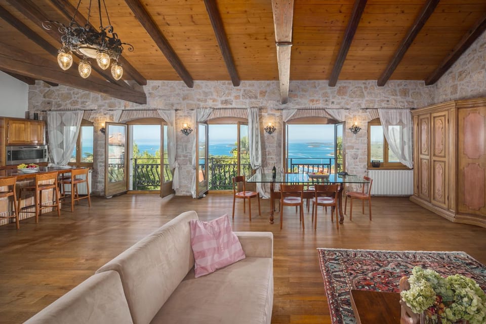 Living room, Seating area, Sea view