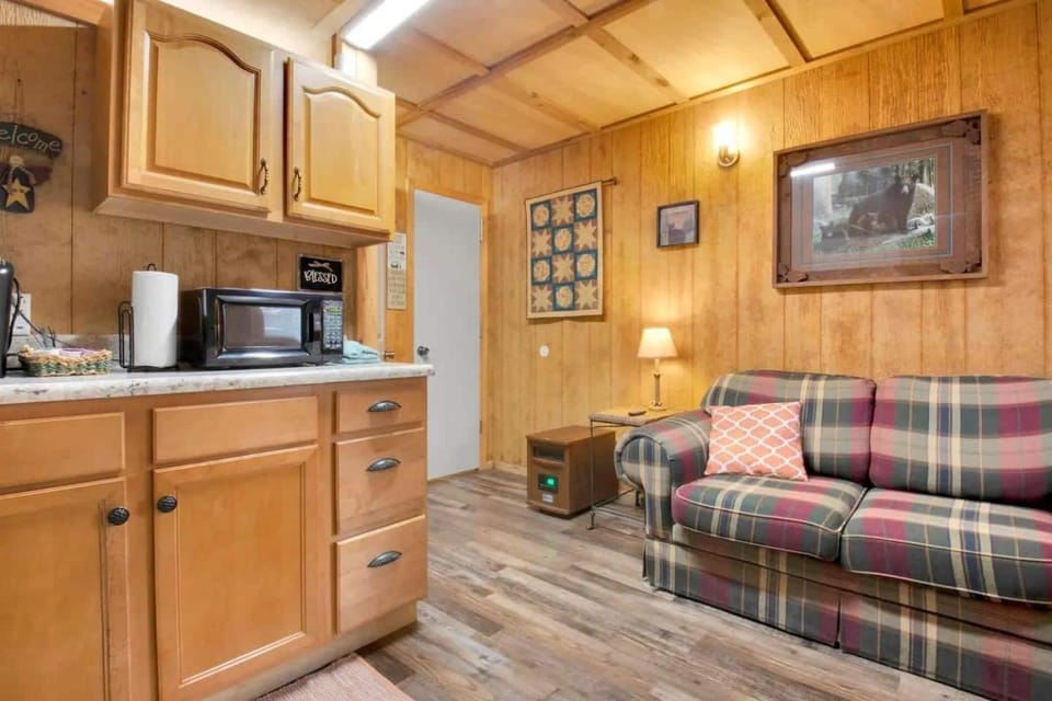 Kitchen or kitchenette, Living room, Seating area