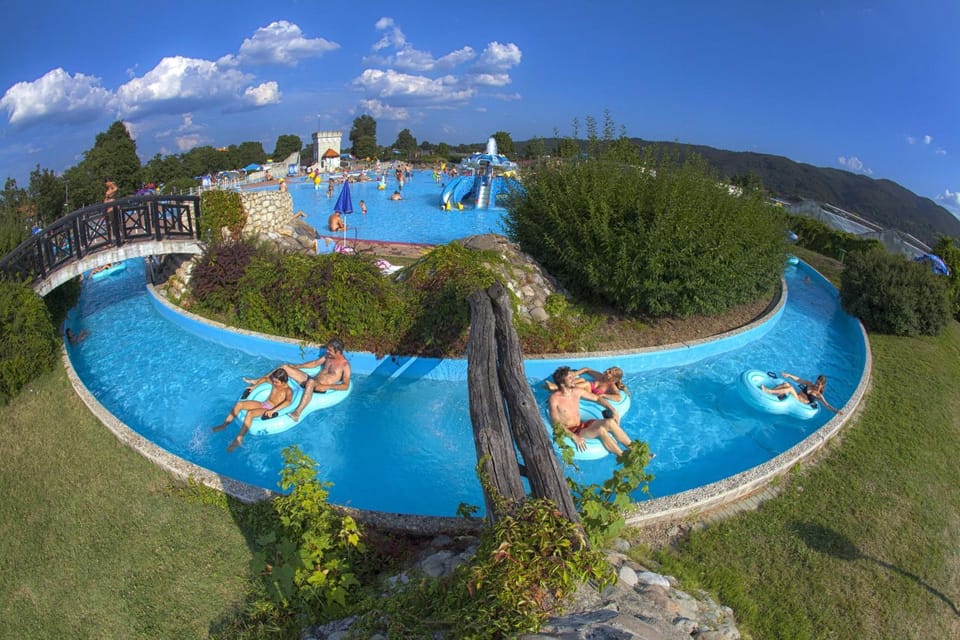 Day, Aqua park, Swimming pool, group of guests