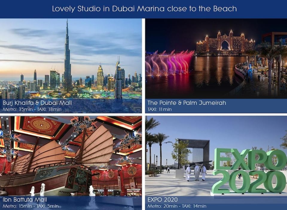 Lovely Studio in Dubai Marina near Beach and Metro Z417 Apartment in Dubai