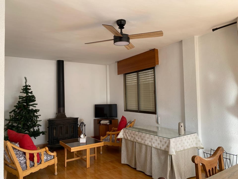 Living room, fireplace