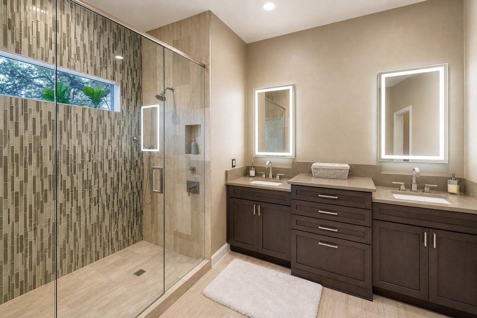 Shower, Bathroom, towels