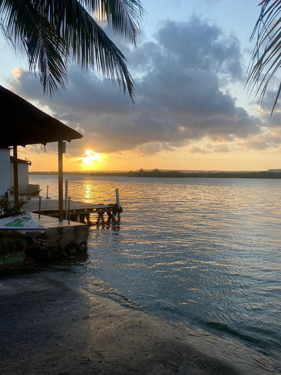 Nearby landmark, Natural landscape, Lake view, Sunset