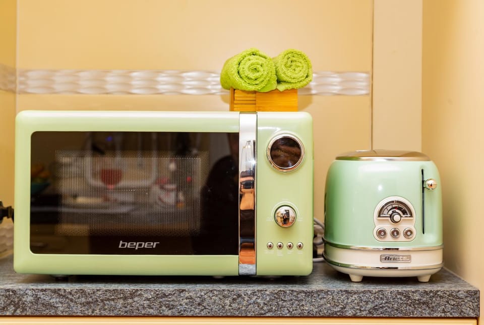 microwave, toaster
