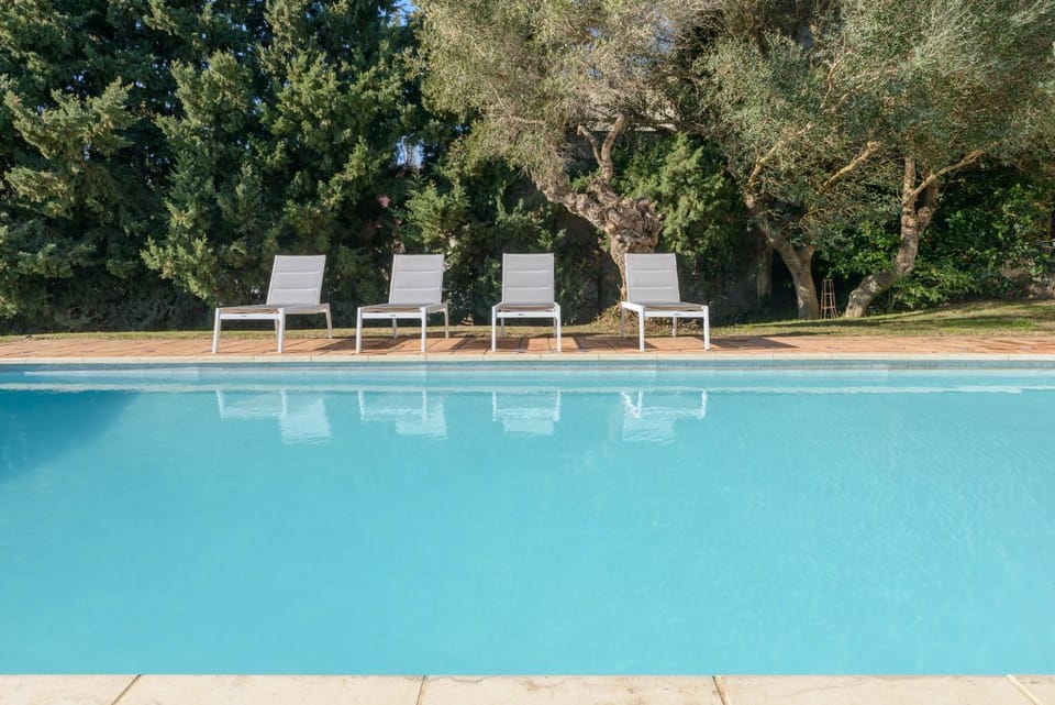 Property building, Living room, Swimming pool