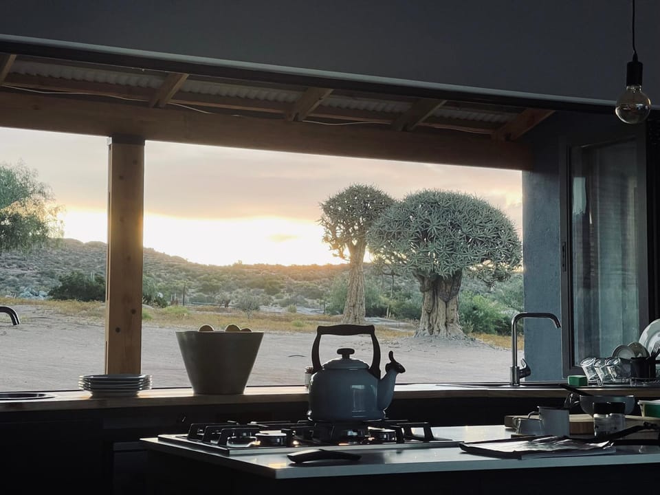 Natural landscape, Sunset, kitchen