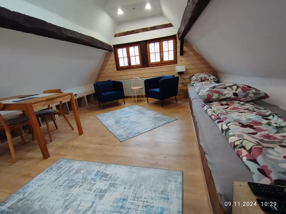 Bed, Living room, Photo of the whole room, Seating area, Dining area, Bedroom