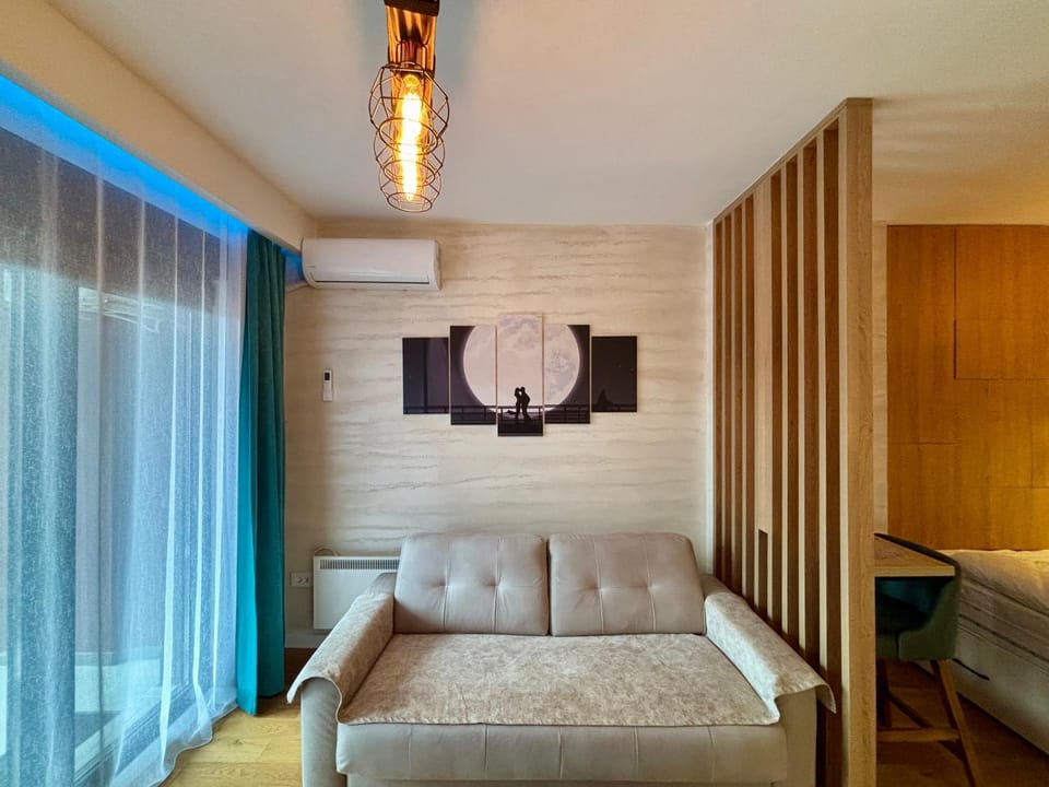 Bed, Living room, Photo of the whole room, Seating area, Bedroom
