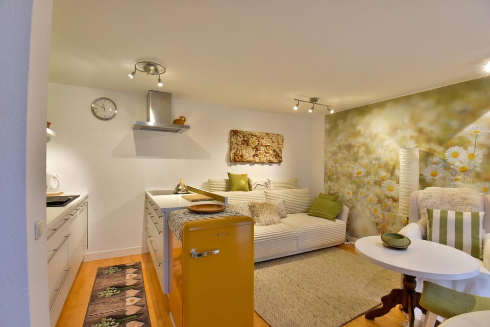 Kitchen or kitchenette, Living room, Seating area