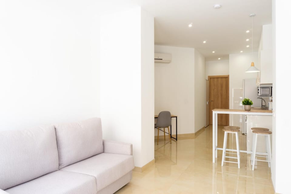 Kitchen or kitchenette, Living room, Dining area, air conditioner