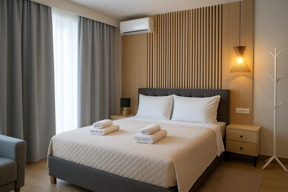 Bedroom, towels