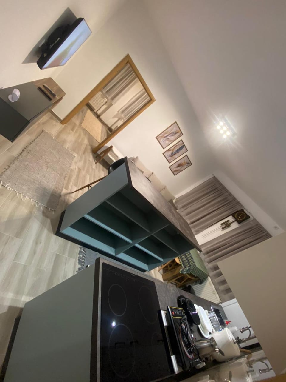 Kitchen or kitchenette, dishwasher, oven, stove