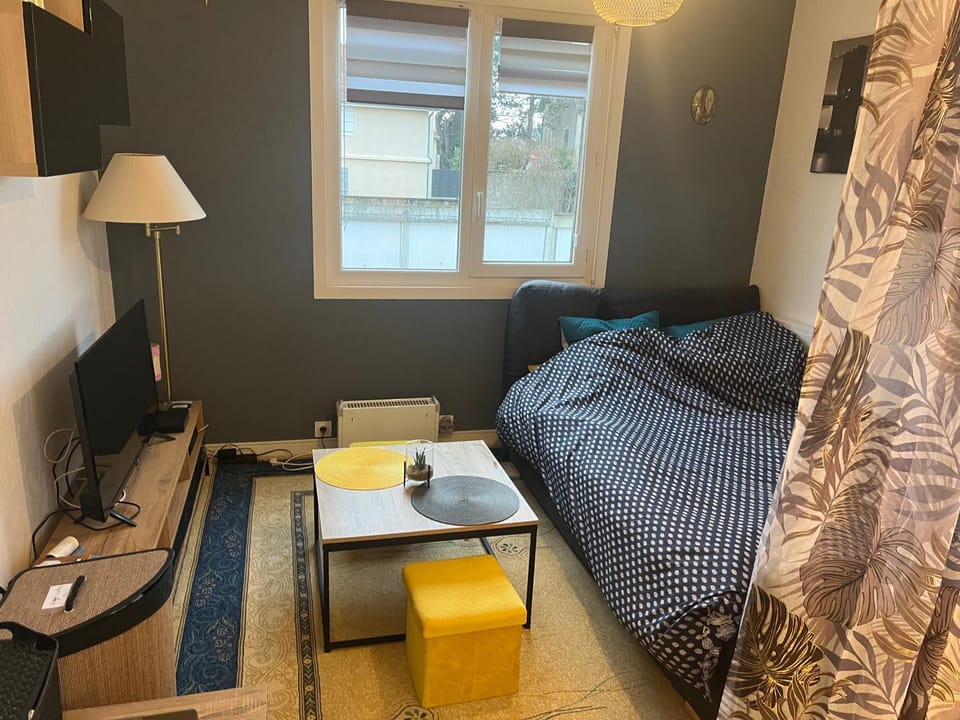 Bed, TV and multimedia, Seating area