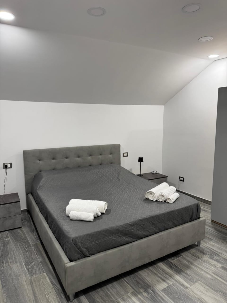 Photo of the whole room, Bedroom, towels