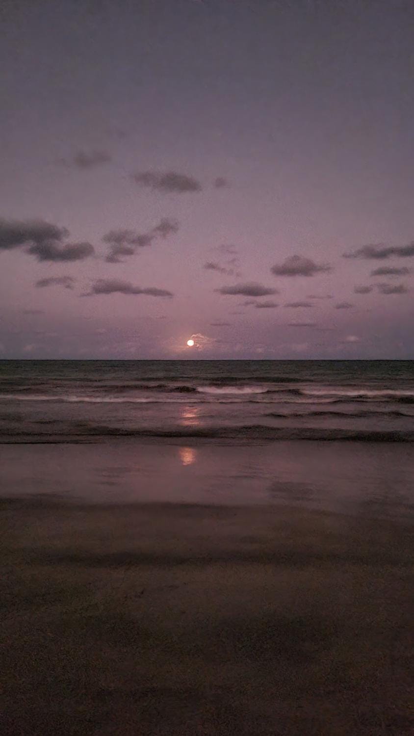 Night, Natural landscape, Beach, Sea view