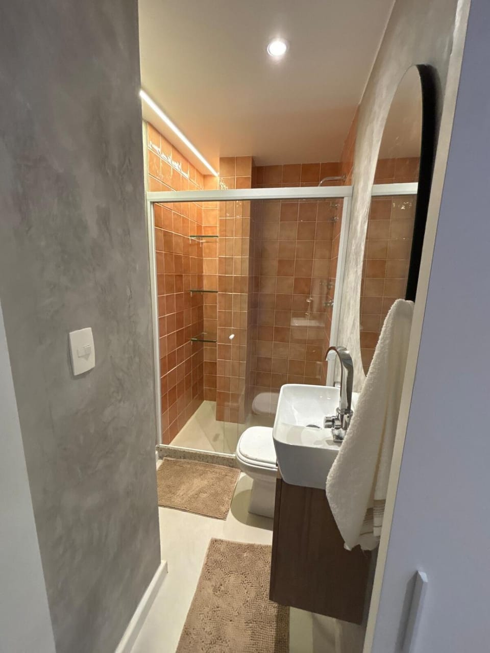 Shower, Toilet, Bathroom, towels