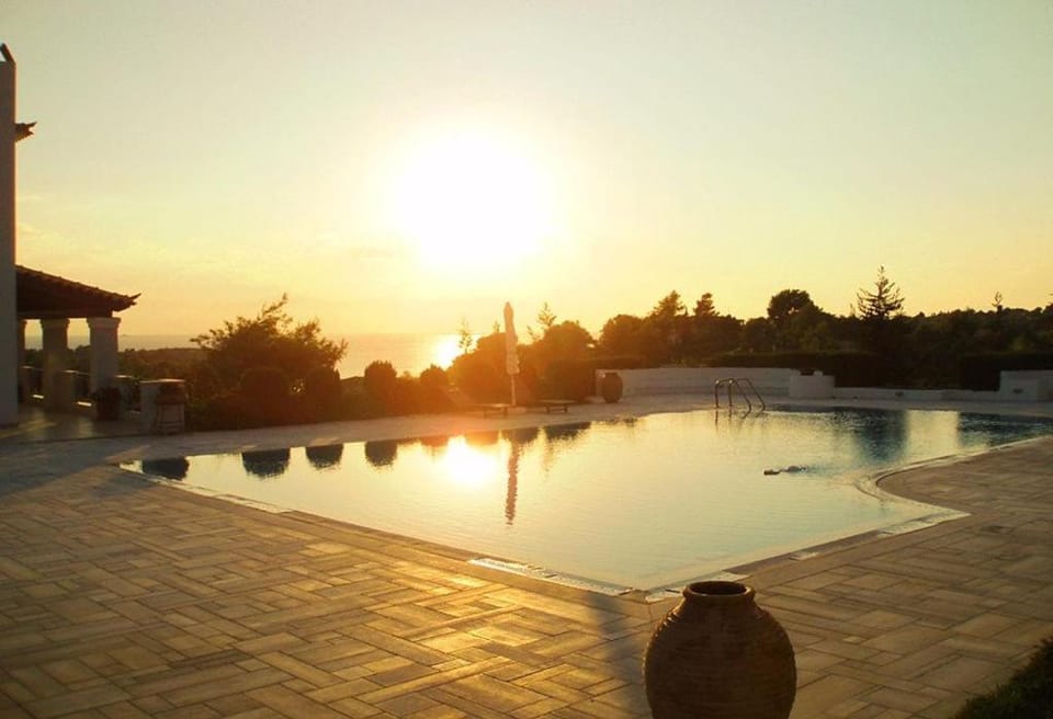 Summer, Swimming pool, Swimming pool, Sunset