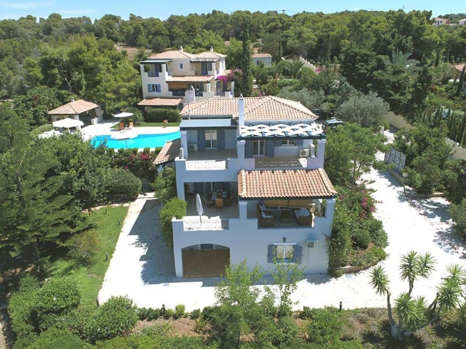 Natural landscape, Bird's eye view, Summer, BBQ facilities, Garden, Swimming pool, Swimming pool