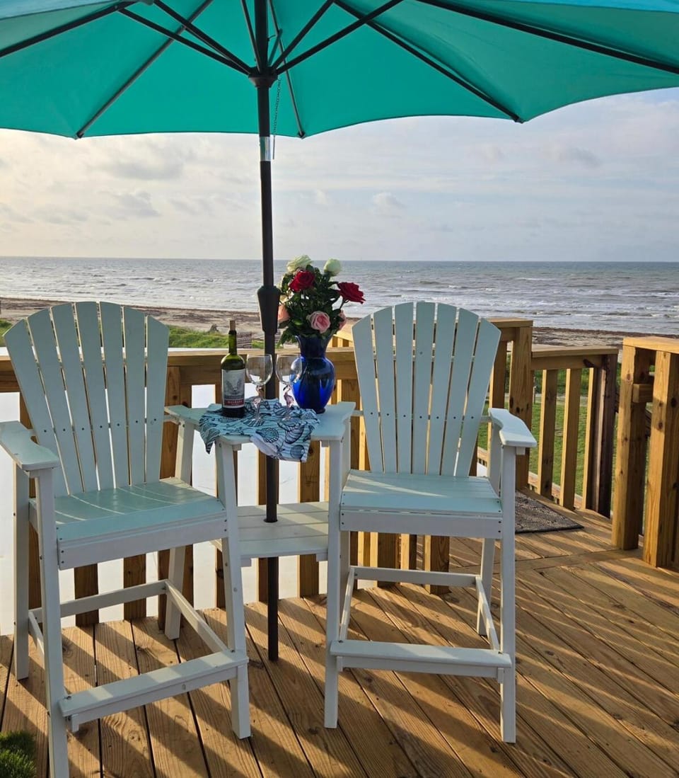 Patio, Natural landscape, View (from property/room), Seating area, Beach, Sea view