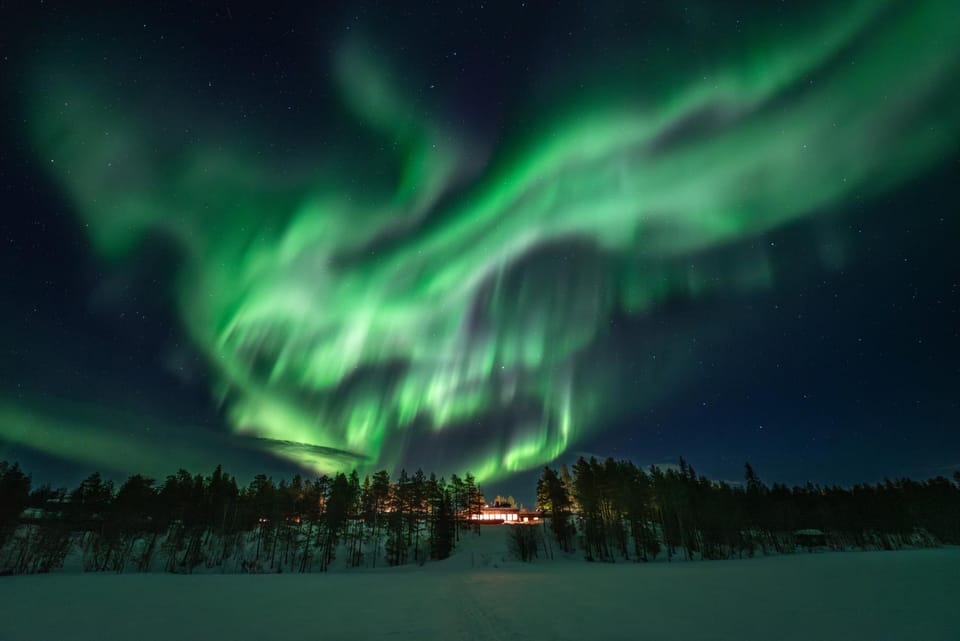 Night, Natural landscape, Winter