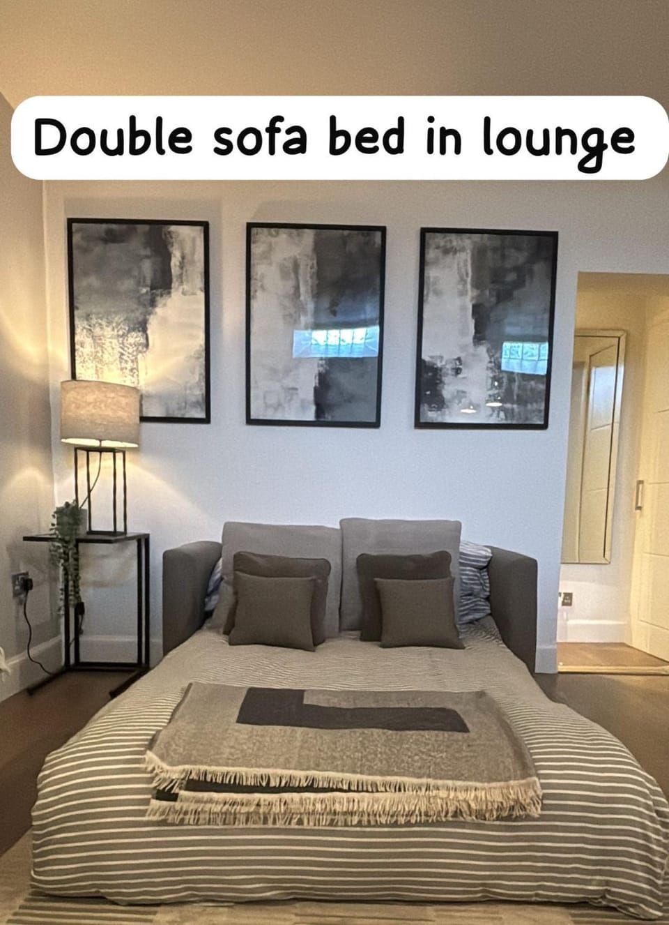 Bed, Living room, Seating area