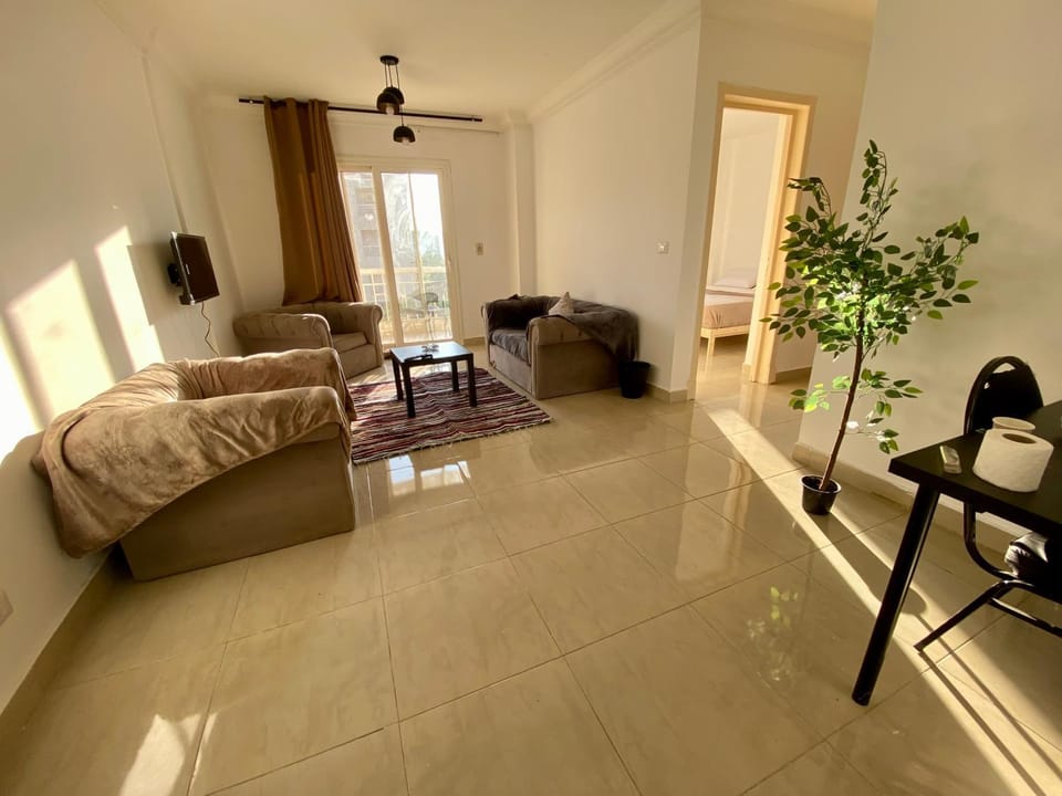 Lush Garden View with Free Wifi in Madinaty Apartment in Cairo Governorate