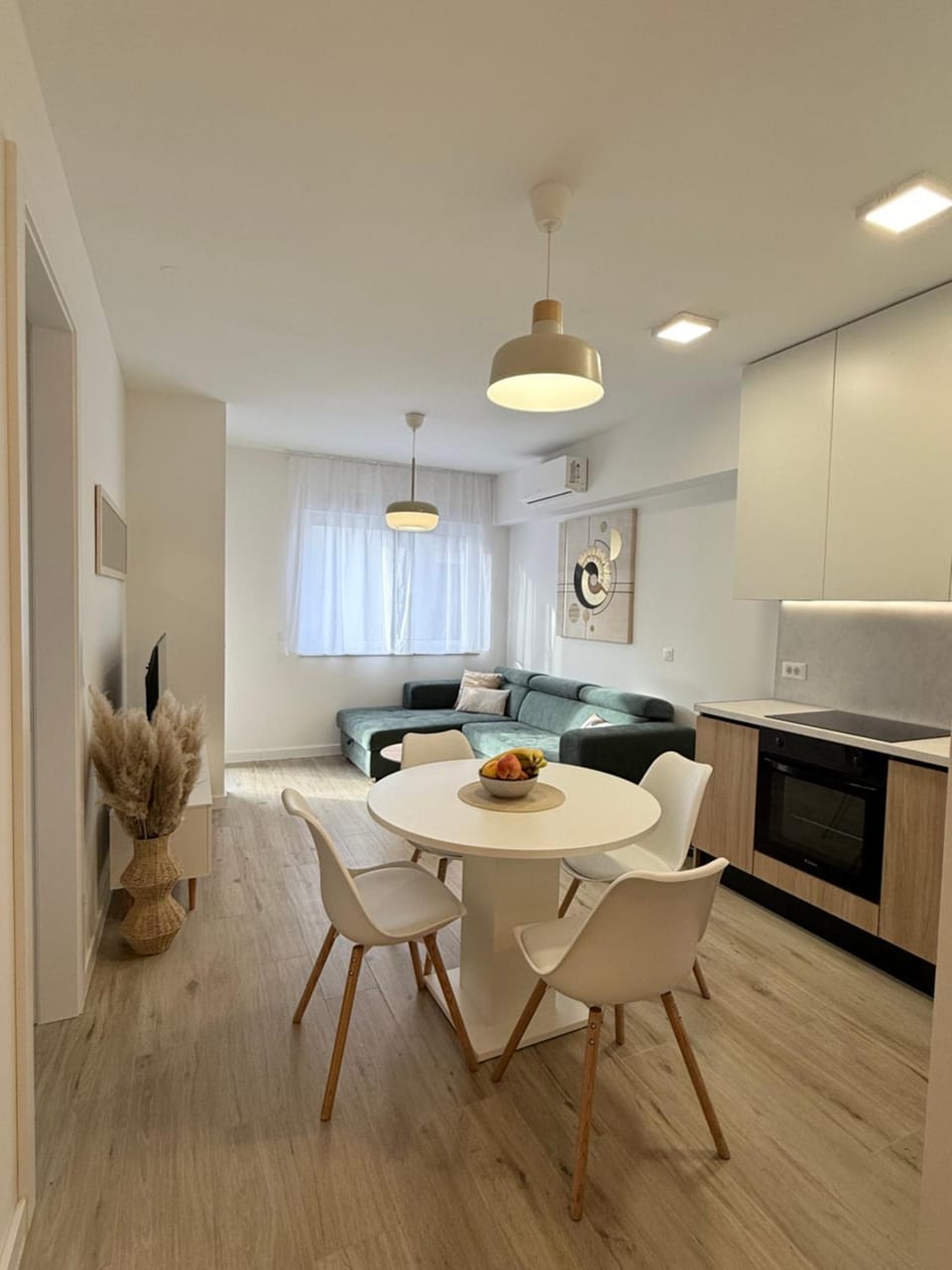Kitchen or kitchenette, Living room, Dining area