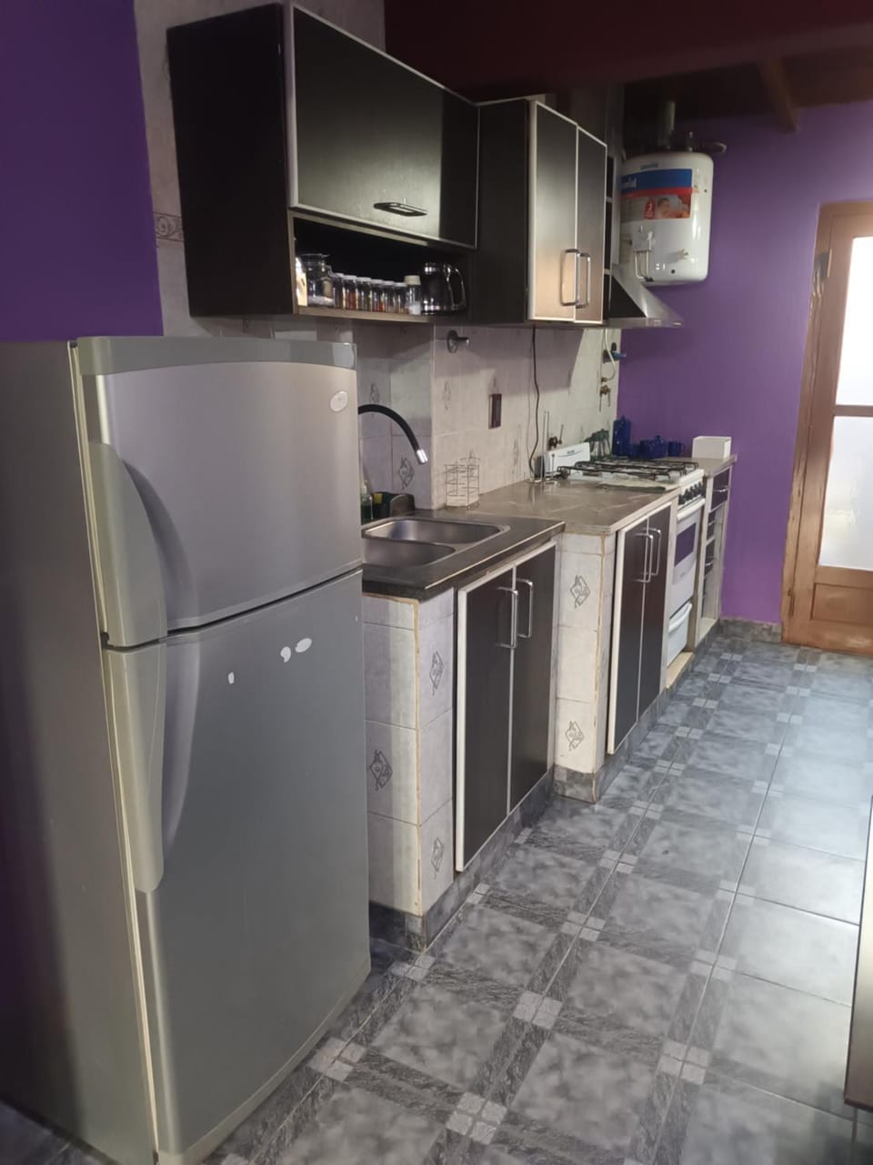 Kitchen or kitchenette, oven, stove